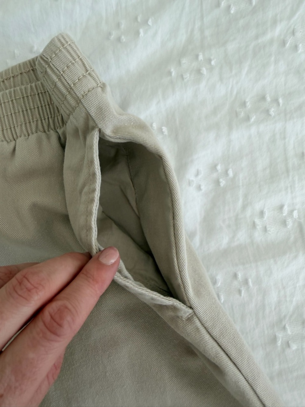TNA Wide Leg Pants in Light Beige - Picture 3 of 9